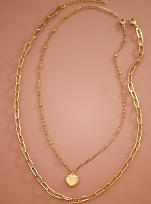 Layered Heart Necklace