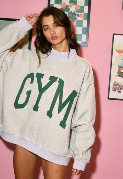 Gym/Bed Reversible Mockneck Sweatshirt
