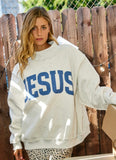 Jesus/God is Good Reversible Mockneck Sweatshirt