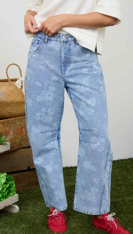 Rhinestone Studded Cut-Out Jeans