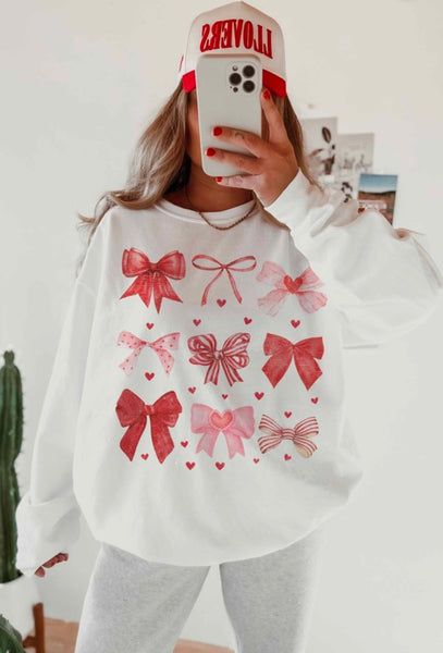 Valentine Bow Sweatshirt