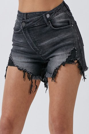 Blacked Out Cross Over Shorts