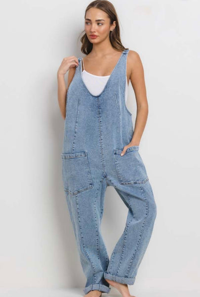 Flyin Free Denim Jumpsuit