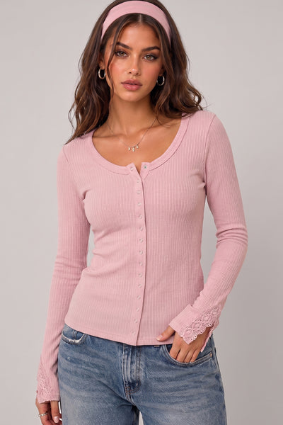 Blush Henley Top