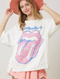 Peace Out Summer Rolling Stones Tee