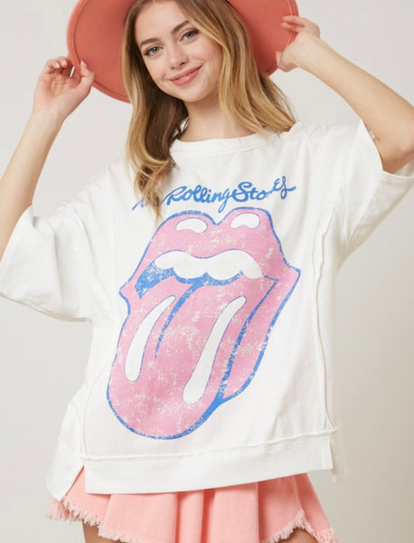 Peace Out Summer Rolling Stones Tee