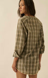 Evergreen Plaid Shirt Dress