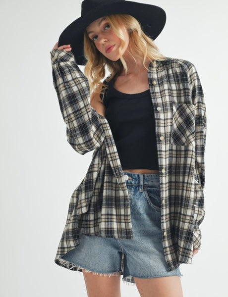 Outdoorsy Plaid Top