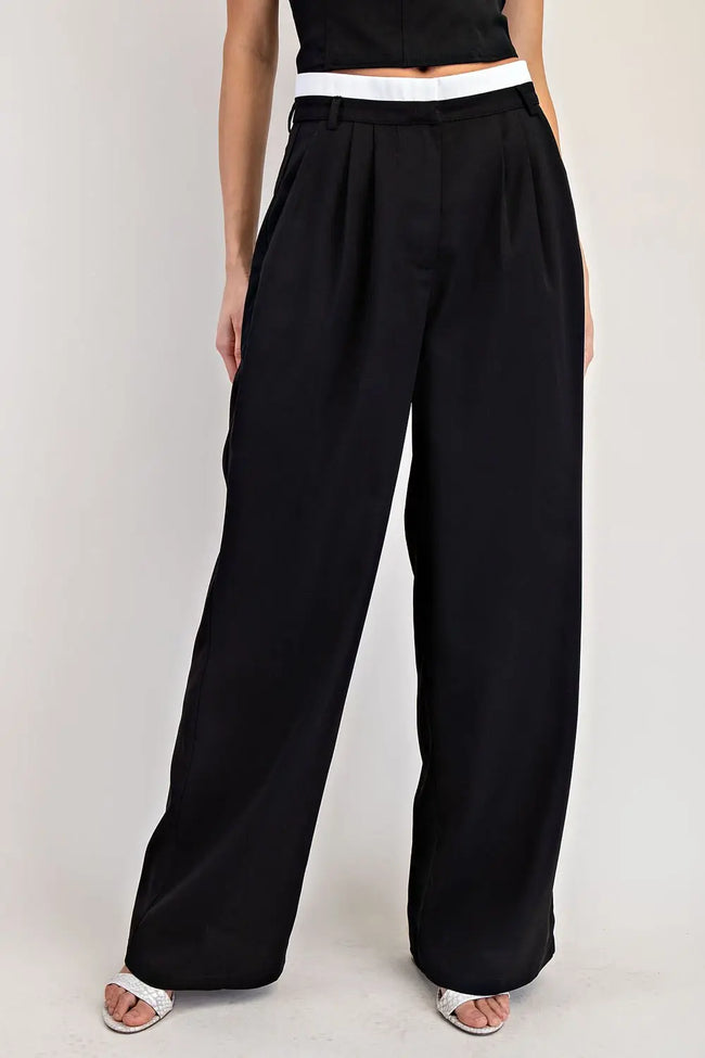 Modern Contrast Pants