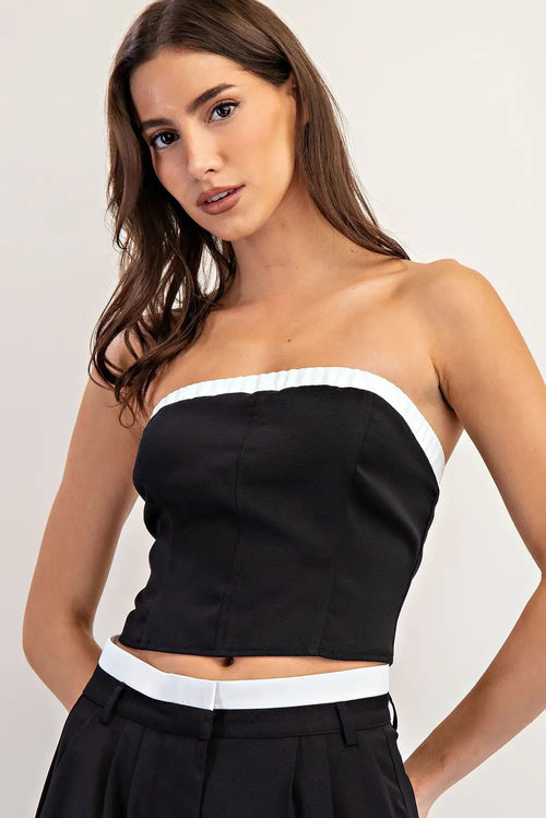 Modern Contrast Top