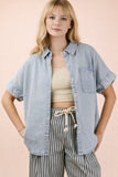 Denim Washed Top