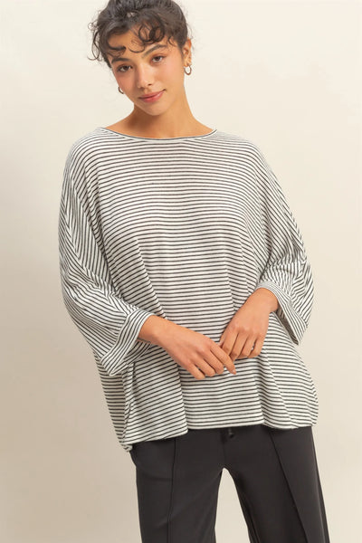 Lounge Mode Striped Top