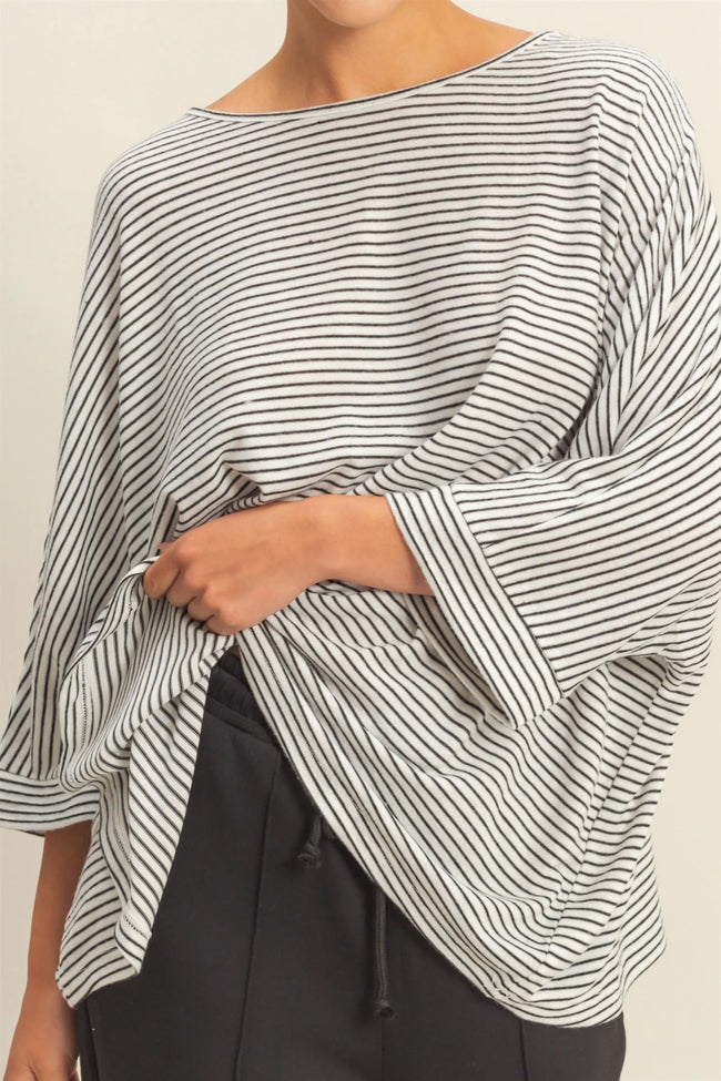 Lounge Mode Striped Top