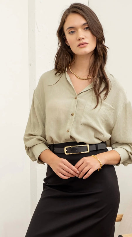 Ruffled Linen Top