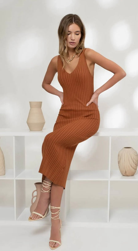 Effortless Colorblock Ribbed Dress