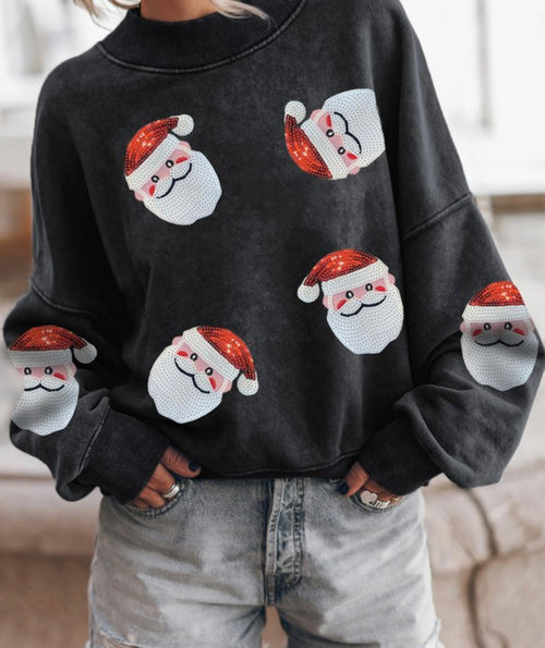 Sequin Santa Sweatshirt