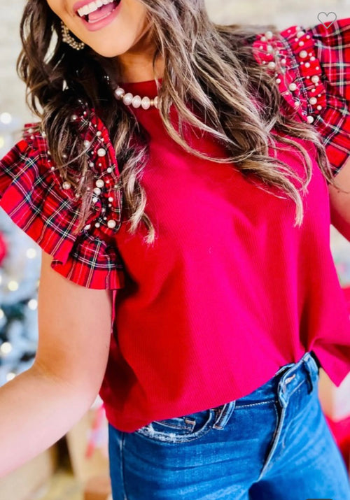 Festive In Pearls Top