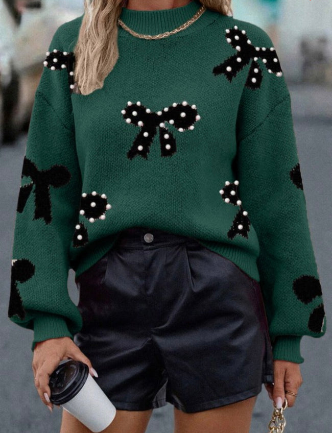 Pearl Bow Sweater