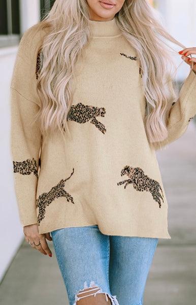 Livin Life in Cheetah Sweater