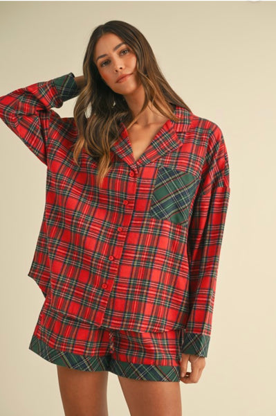 Ski Lodge Plaid Pajama Set