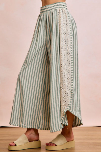 Floral Eyelet Pants