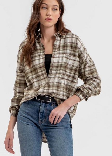 Fallin For You Plaid Top