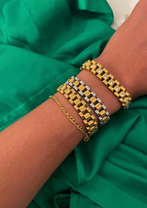 Two Toned Watch Band Bracelet