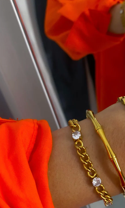 Gold & Diamond Chain Bracelet