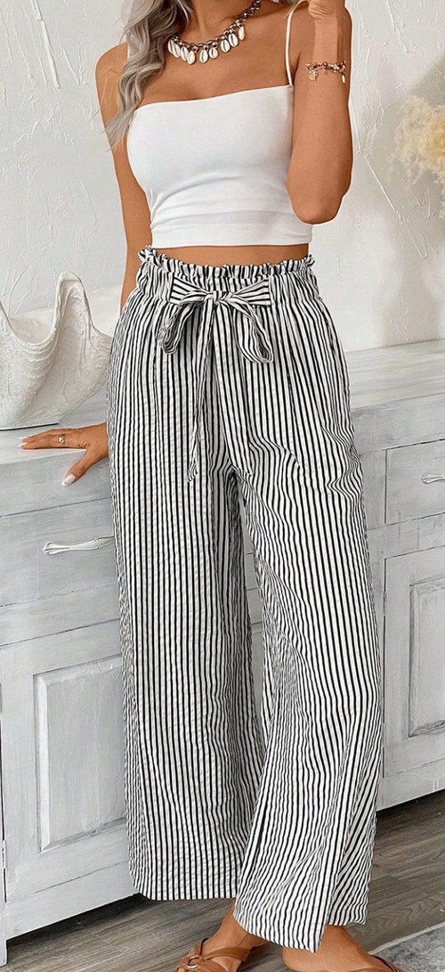 Trendy Striped Pants