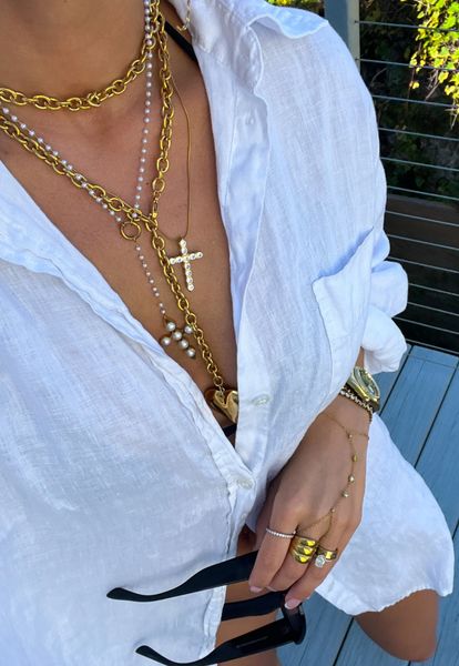 XLarge Diamond Cross Necklace