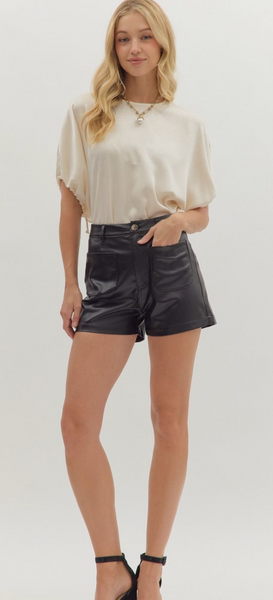 Leather Time Shorts
