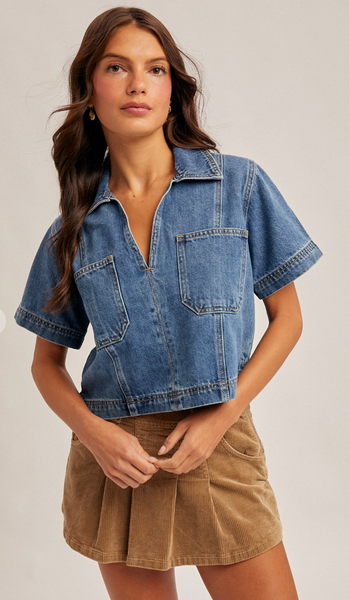 Boxy Girl Denim Top
