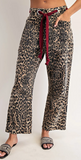 Leopard Tie Barrel Jeans