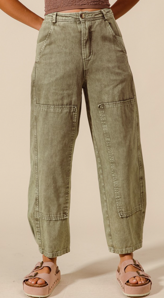 Vintage Mineral Barrel Jeans