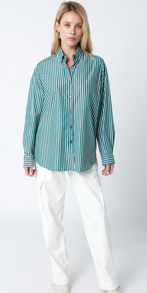 Evergreen Button Up Top