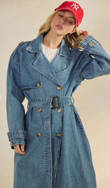 Denim Moment Trench Coat
