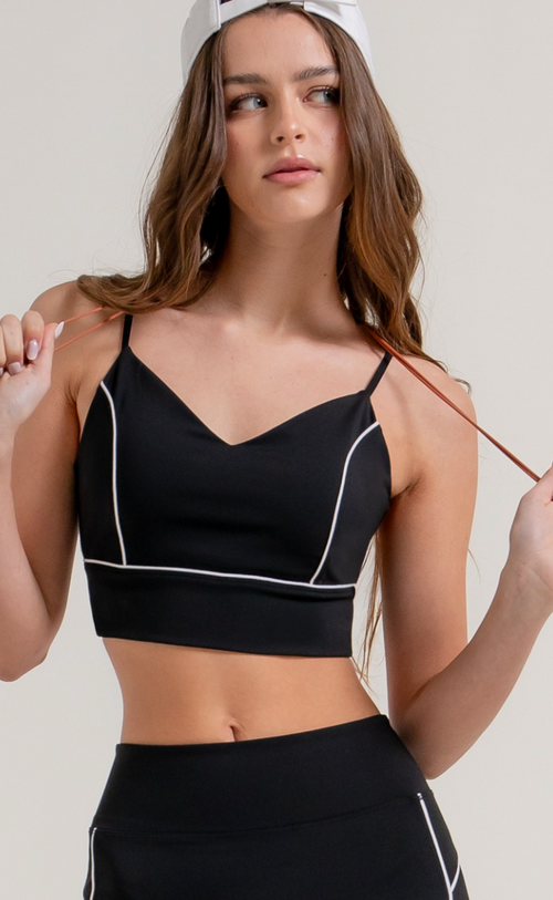 Piped Workout Bra Cami