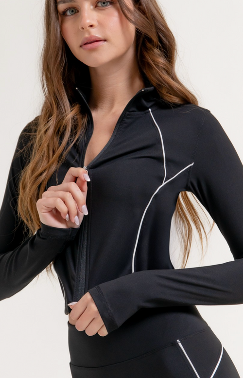 Piped Active Jacket
