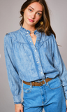 Denim Ruffle Days Top