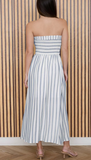 Striped Linen Midi Dress