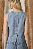 Denim Drift Top