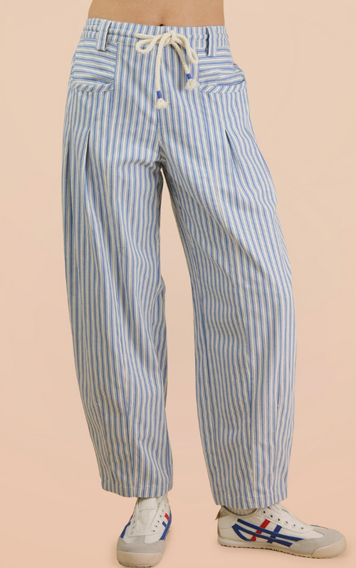 Striped Barrel Jeans