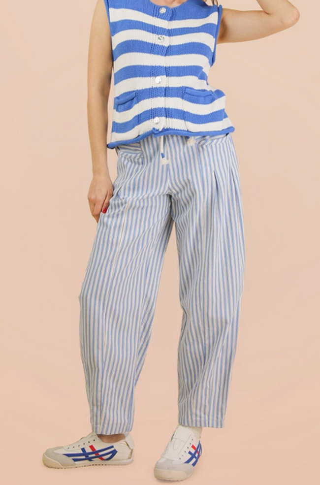 Striped Barrel Jeans