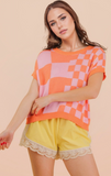 Mango Mix Check Top
