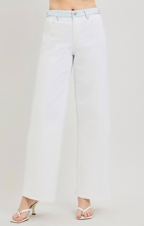 Slouchy White Jeans