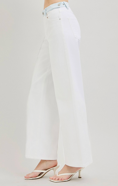 Slouchy White Jeans