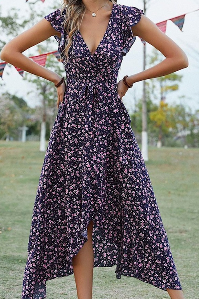 Wrapped in Floral Dress
