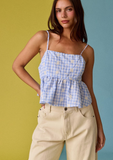 Floral Gingham Top