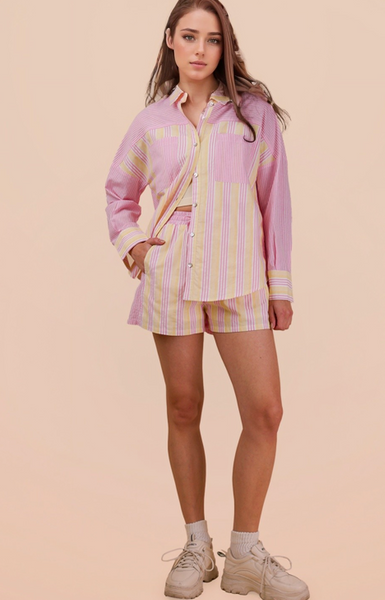 Pink Lemonade Striped Set