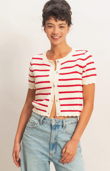 Scalloped Edge Cardigan